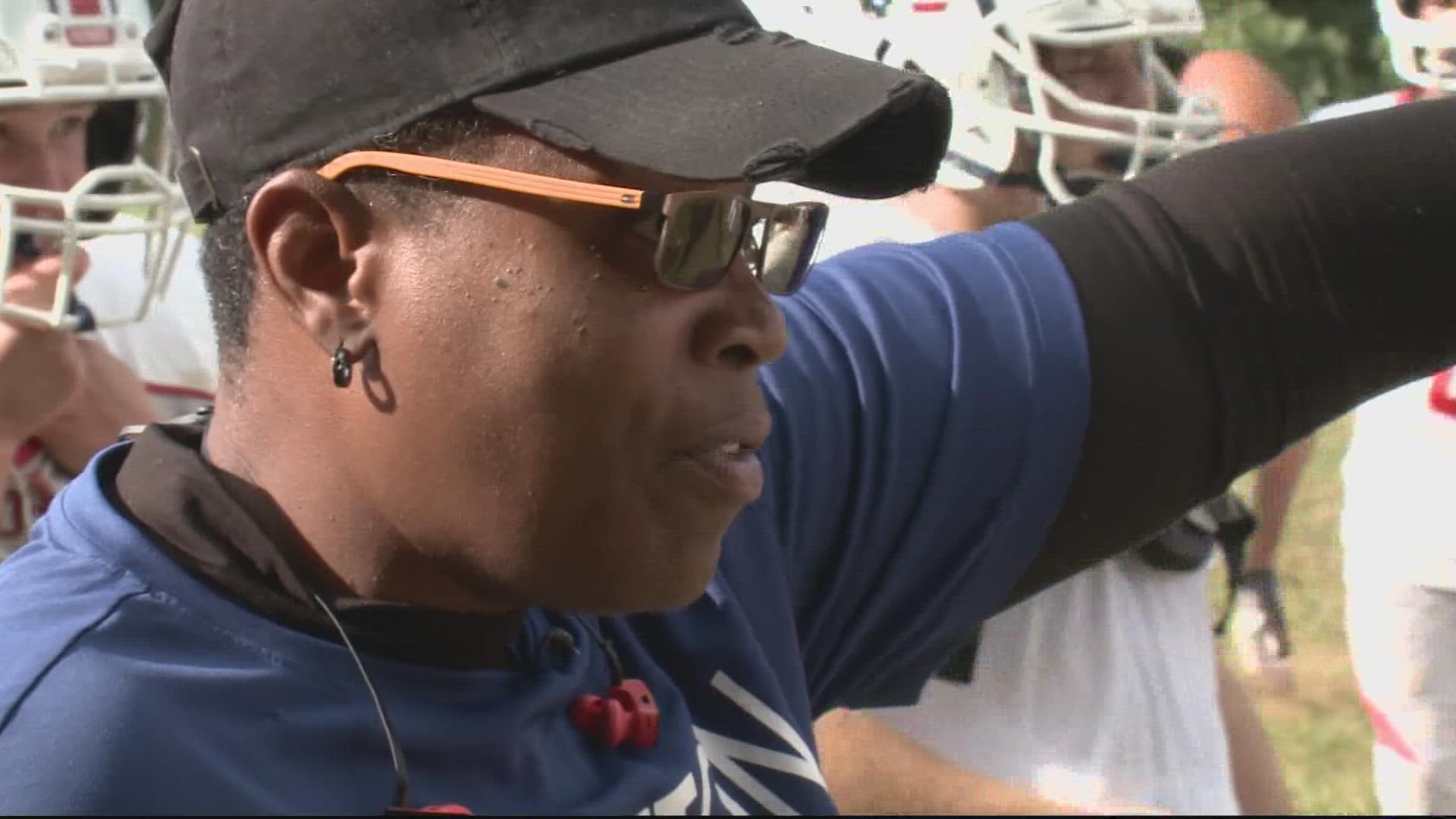 Sharla McBride highlights Patrice Bowman, the only female head football coach in the DMV, at Wootton High School