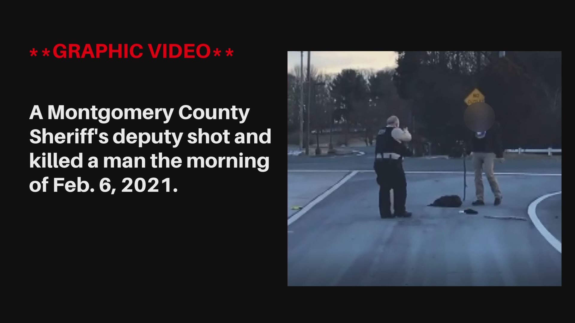 A roughly 25-second video, taken by a witness inside his car, shows what happened leading up to the fatal shooting of a 52-year-old man by a sheriff's deputy.