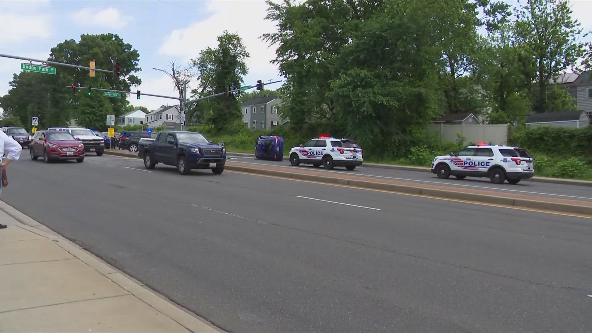 A DC Police officer was shot in Northwest on Monday, the police department said.