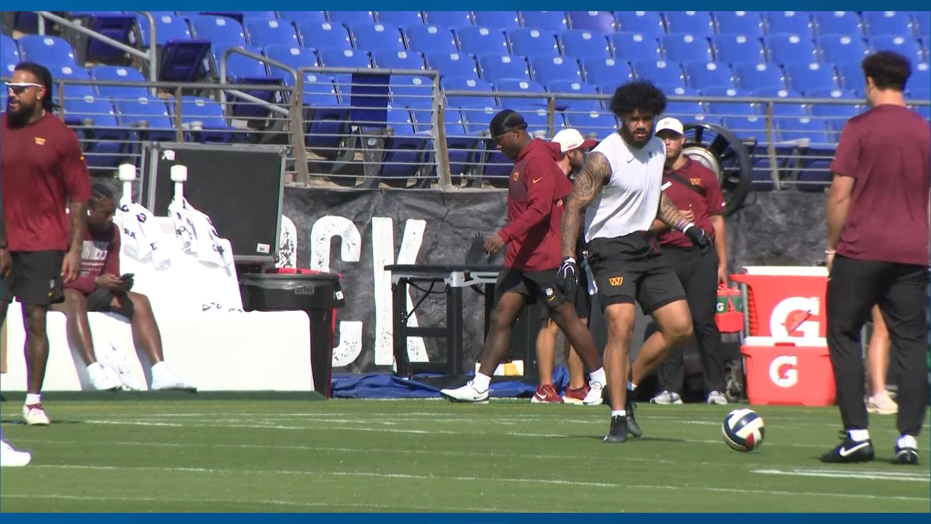 World Cup-inspired soccer drill follows Commanders linebackers to ...
