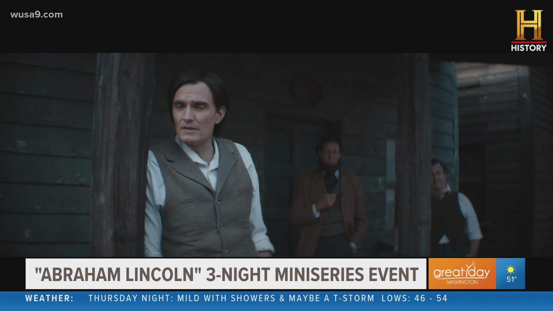 Graham Sibley talks about his role as Honest Abe in the History Channel docu-series "Abraham Lincoln". Premieres Presidents' Day Weekend.