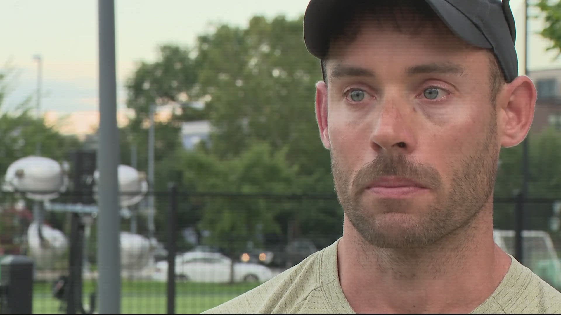 Jacob Hensley says his employees were scrambling to move dogs to safety when six feet of flood water broke through the front of the doggy daycare.