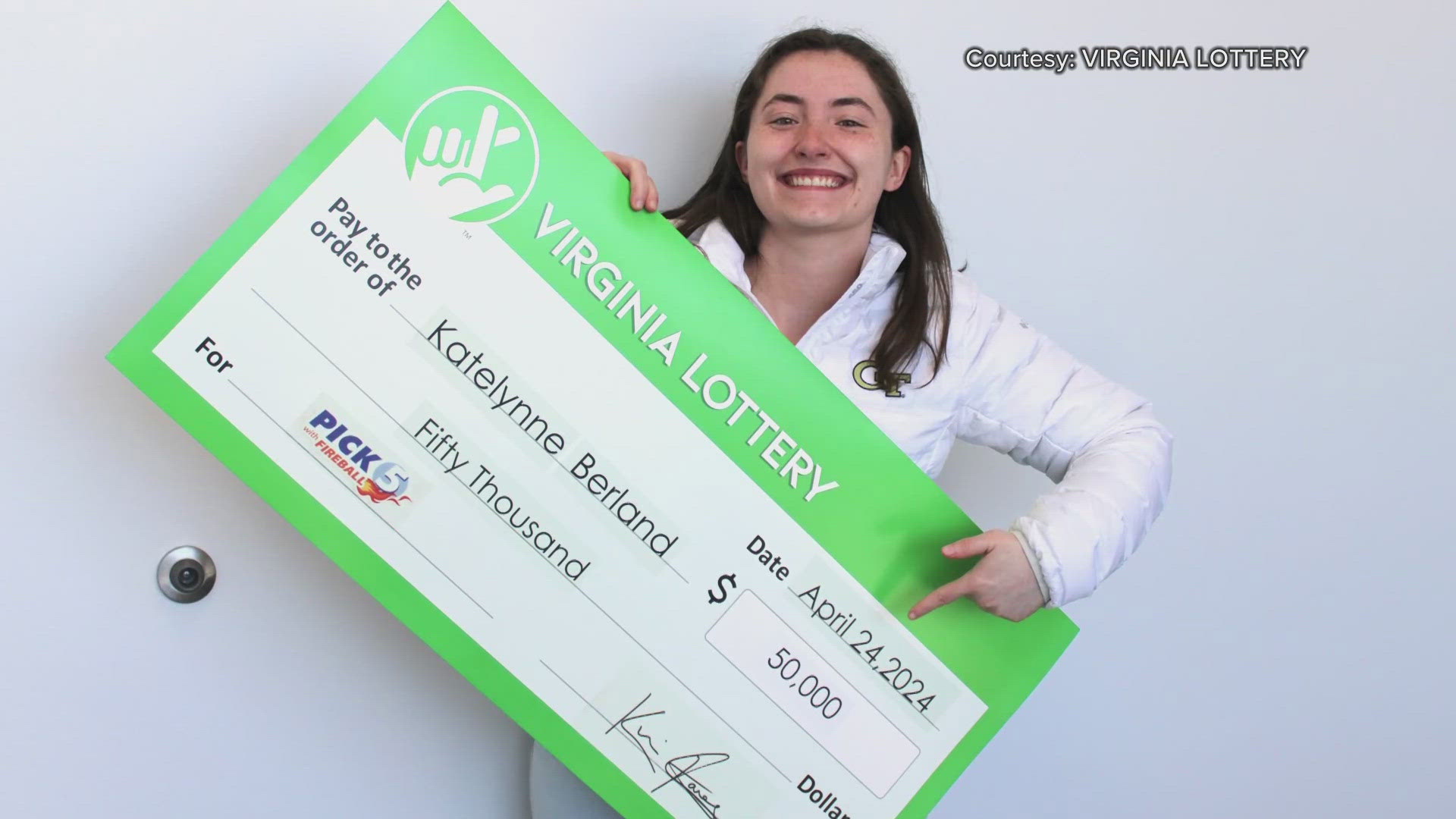 She correctly matched the winning five digit combination and won $50,000 in the April 14th drawing.