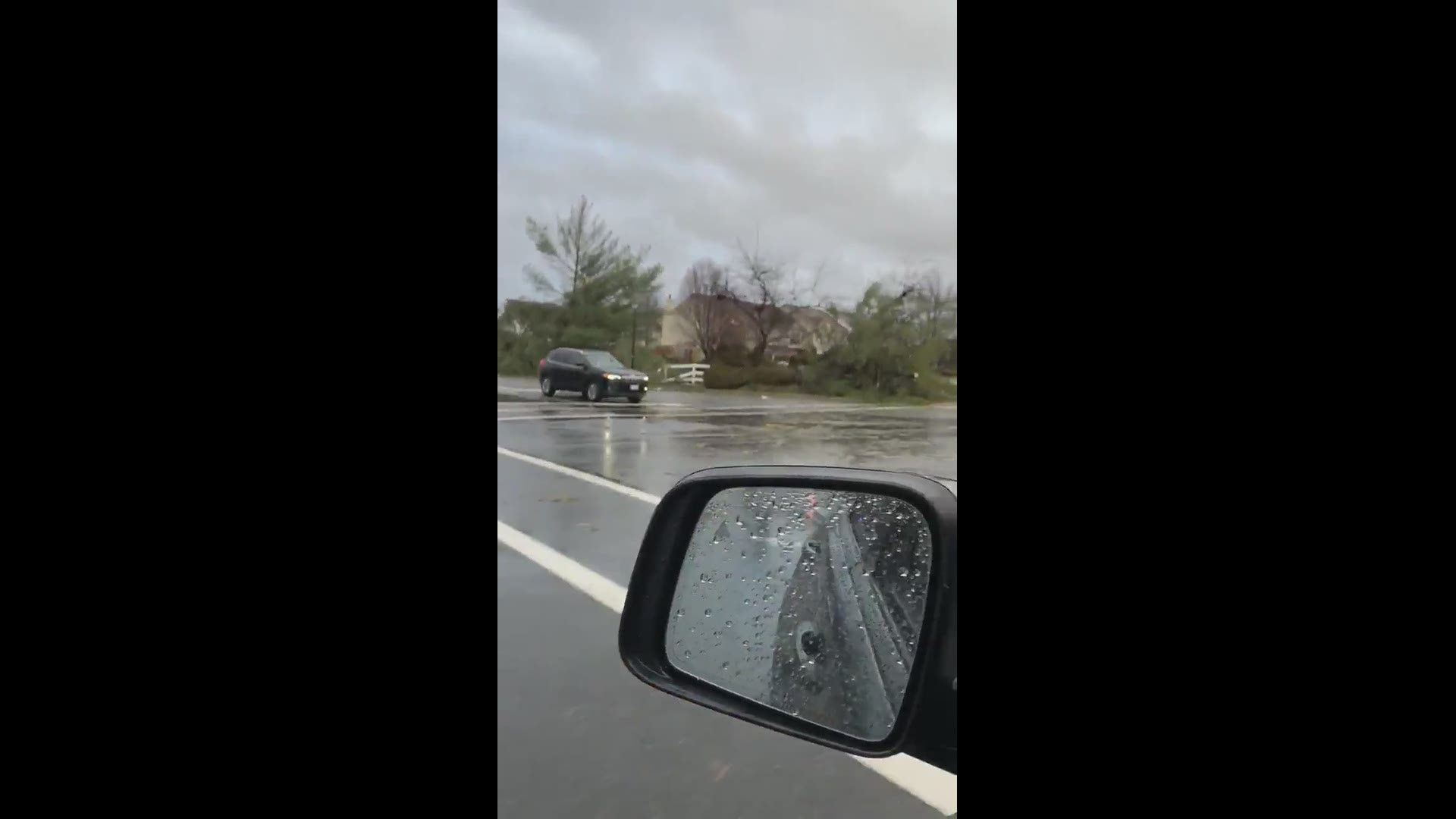 Video from a Twitter user in Leesburg, Virginia showed the tornado aftermath damage on the roads. Courtesy: @TaxBases, Twitter.