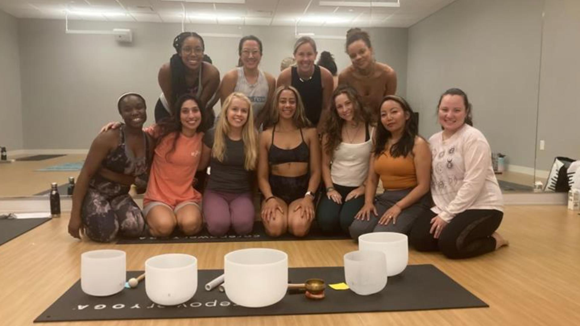 Janna Critz and Rini Marwini from CorePower Yoga give us a quick demonstration of what you can expect in a CorePower Yoga class. 