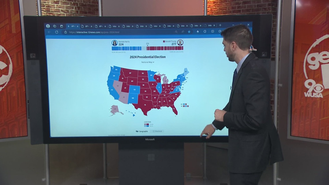 Donald Trump the projected winner of 2024 presidential election