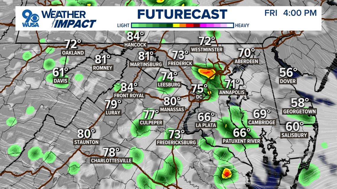 DC Forecast | Tracking a few showers & storms Friday