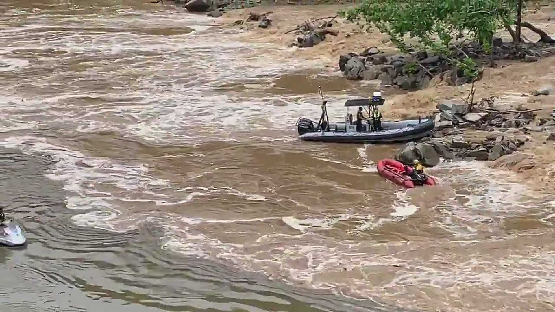 Nine people rescued from the Potomac River on Saturday near Georgetown.
