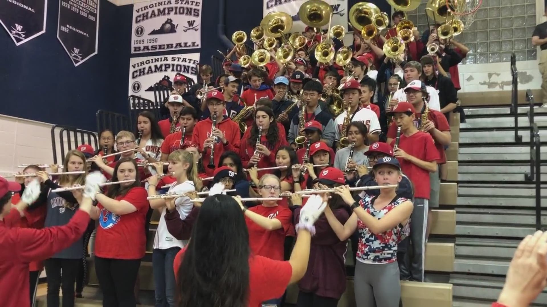 The Fairfax County school celebrated the Washington Nationals by coming up with their own unique twist on the popular "Baby Shark" song