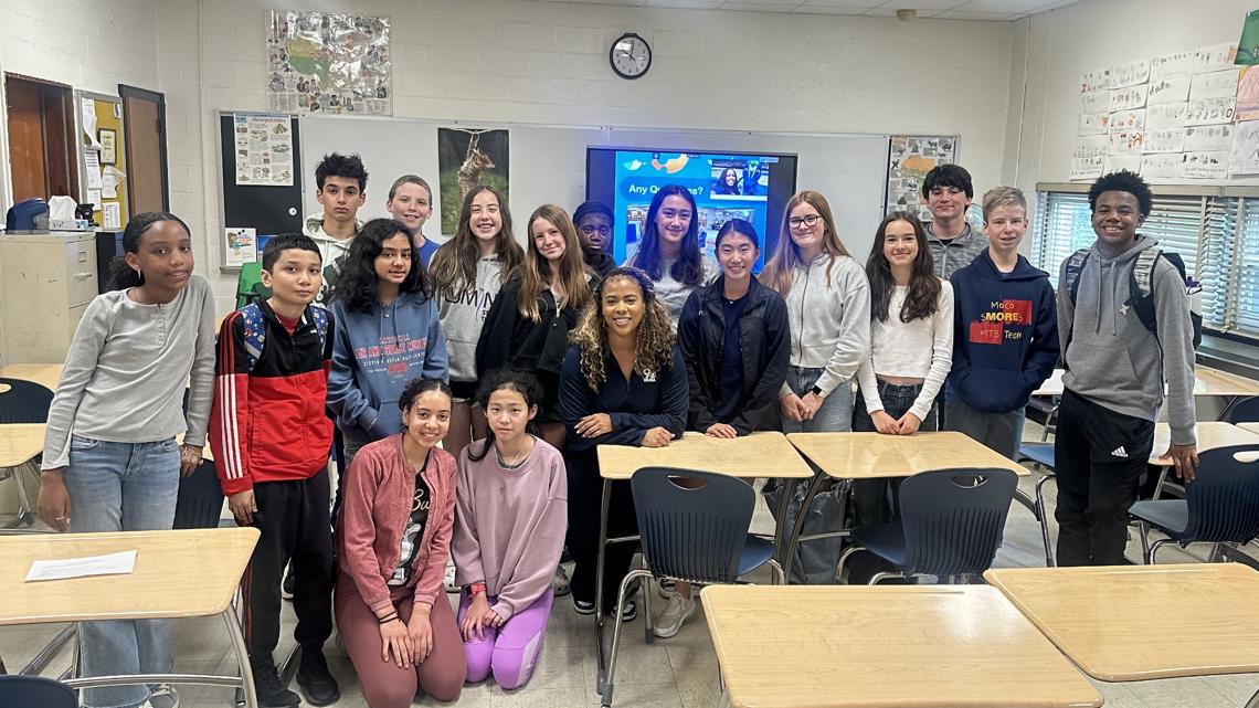 WUSA9 reporter visits Montgomery County school to inspire future journalists