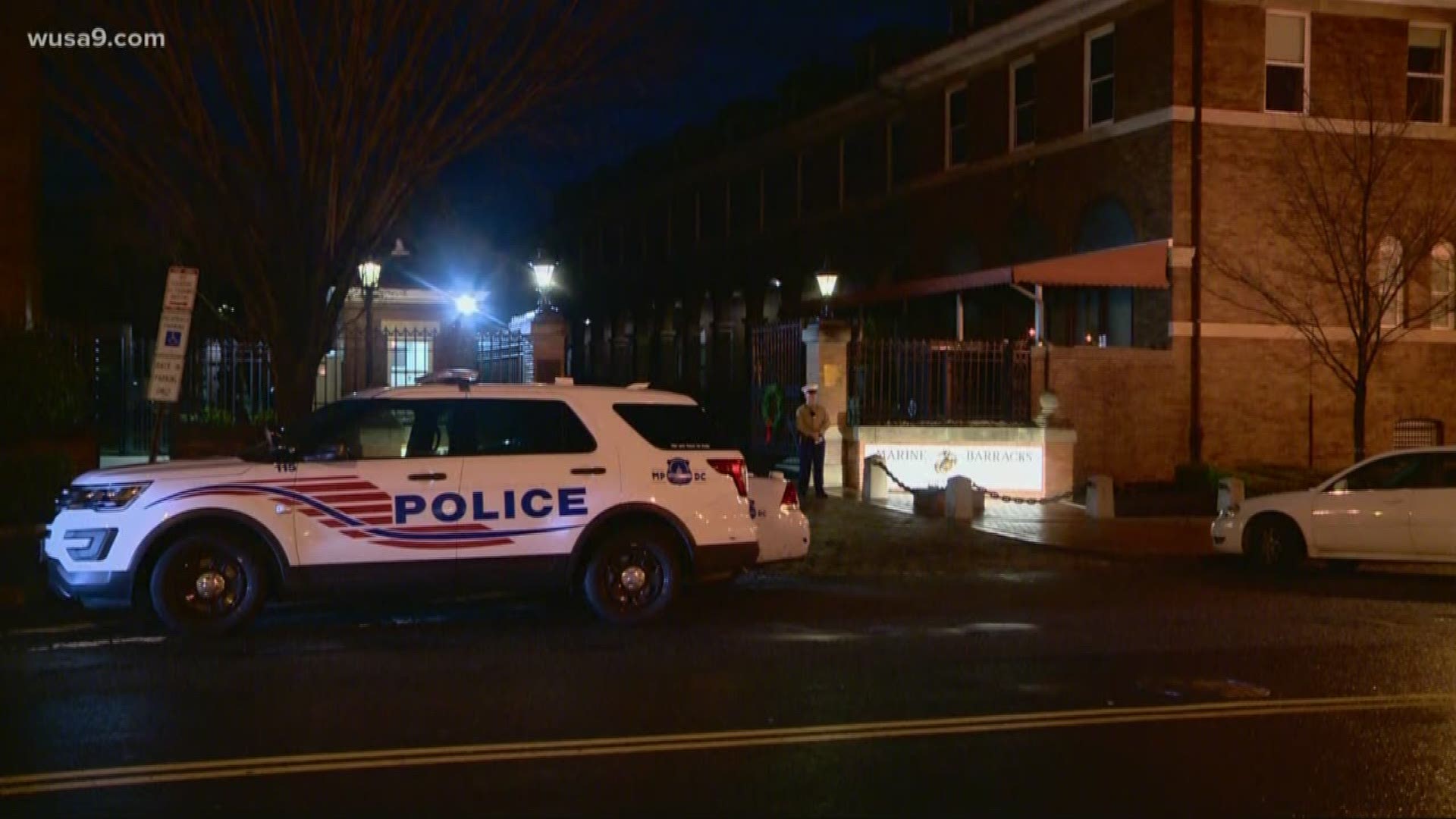 A Marine has died after a shooting the Marine barracks in SE DC.