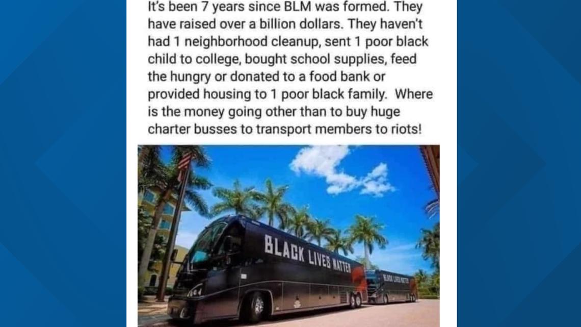 Luxury Black Lives Matter bus was not bought by the organization | wusa9.com