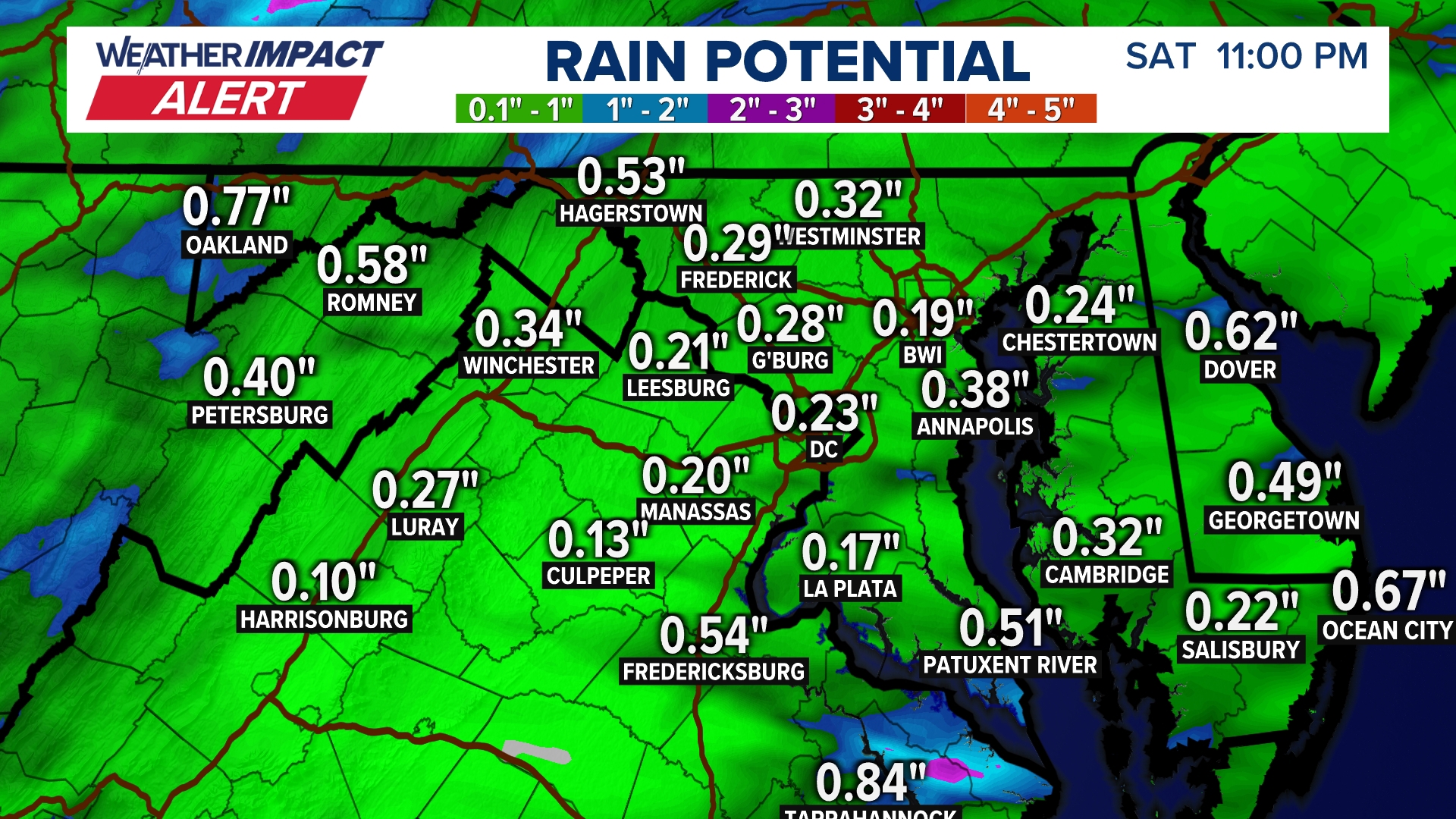 Scattered showers and storms affect Saturday plans | wusa9.com