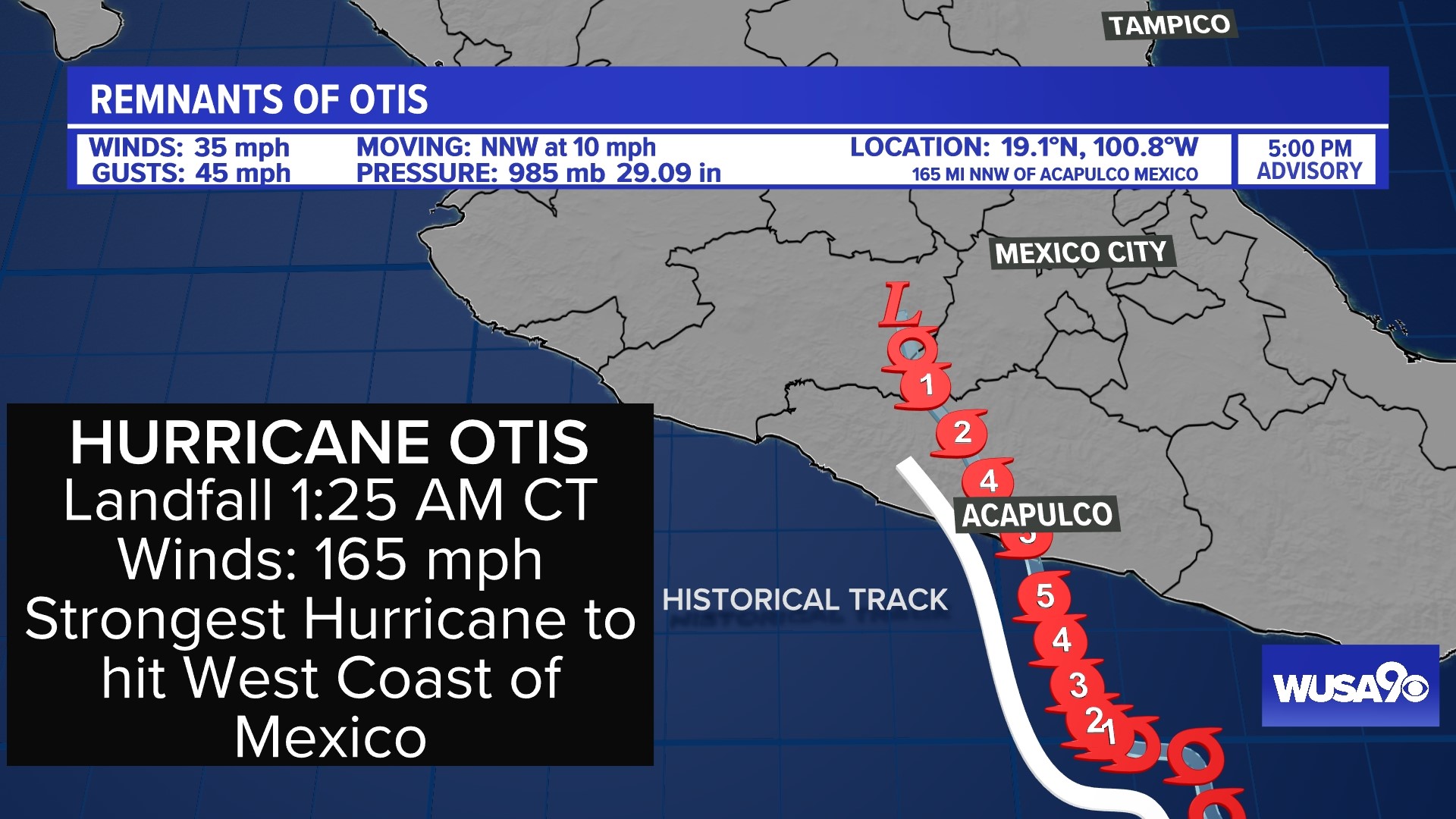 Hurricane Otis makes landfall as a Category 5 near Acapulco