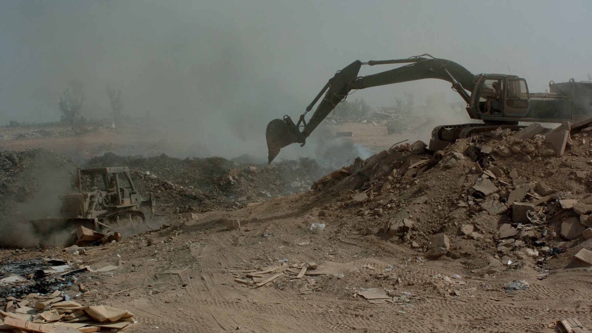 U.S. Army burn pits in action abroad