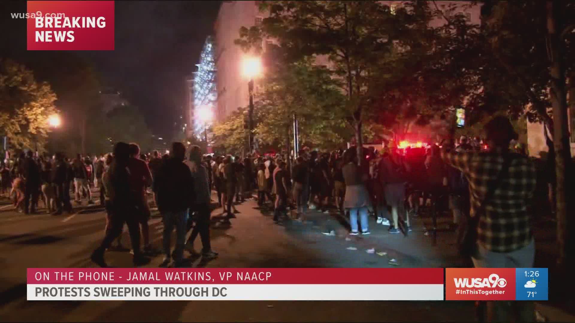 Jamal Watkins, Vice President of NAACP told WUSA9 shared his thoughts on the protests at the nation's capital.