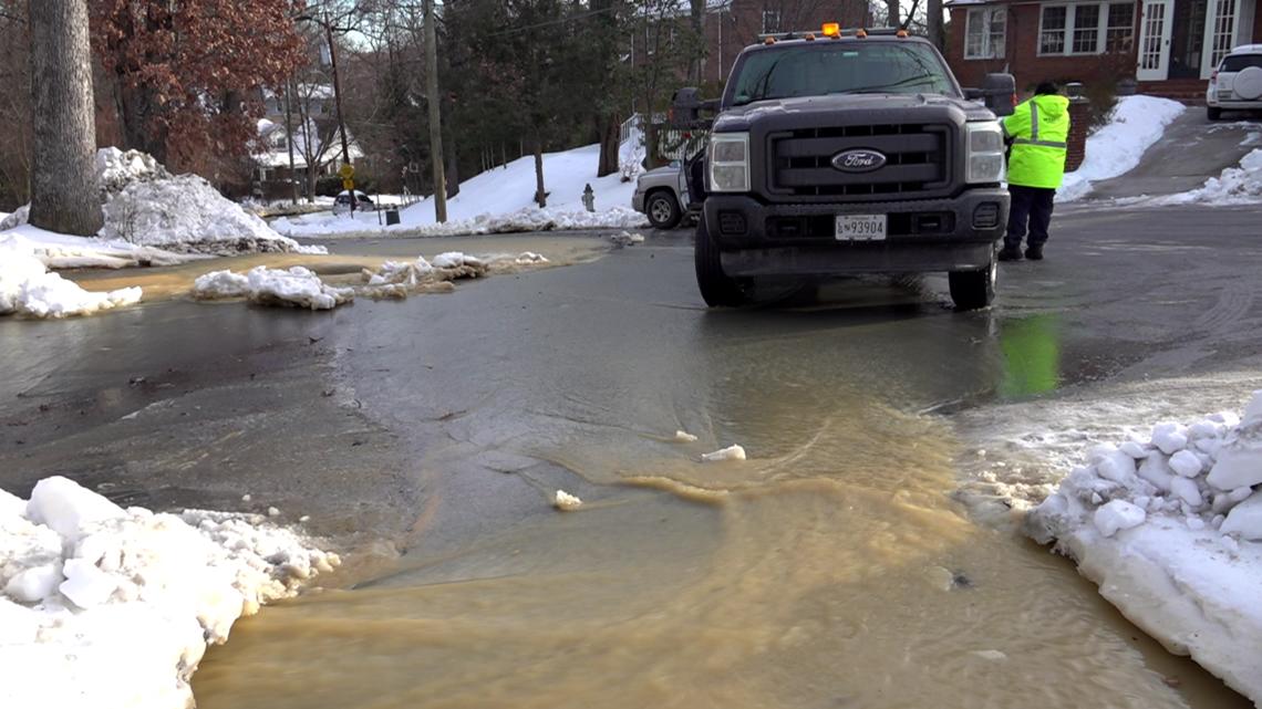 Takoma Park roads blocked by water main break
