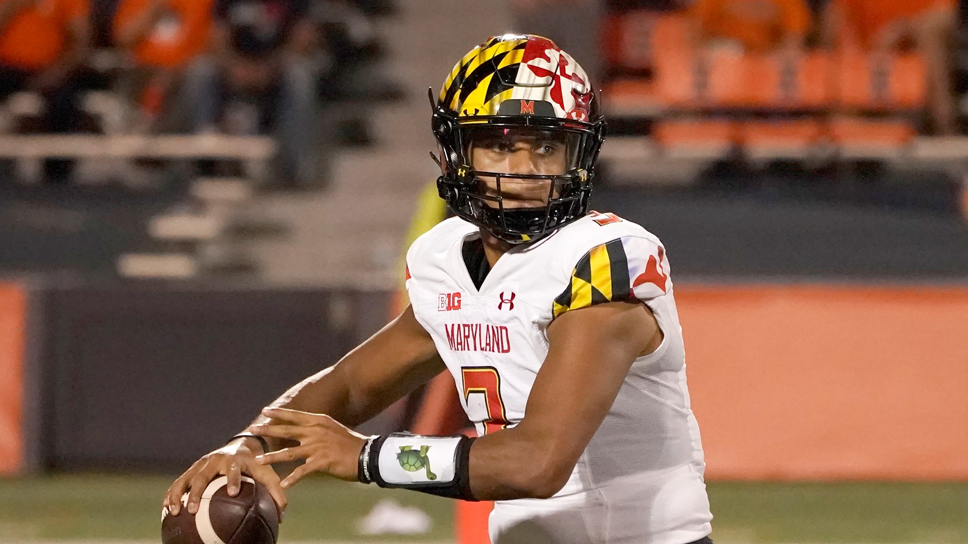 Maryland Terrapins quarterback Taulia Tagovailoa (3) and brother Tua  Tagovailoa after the NCAA college football game between West Virginia and  Maryland on Saturday September 4, 2021 at Capital One Field at Maryland