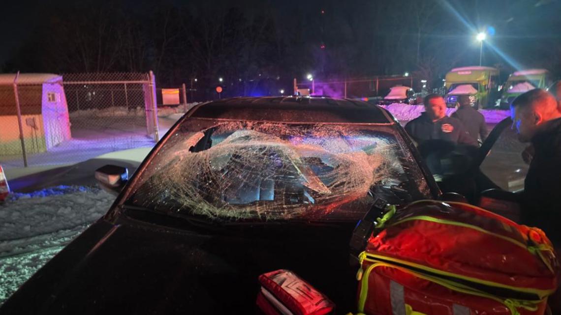 Maryland deputy hurt after ice flies off vehicle's roof, smashes windshield