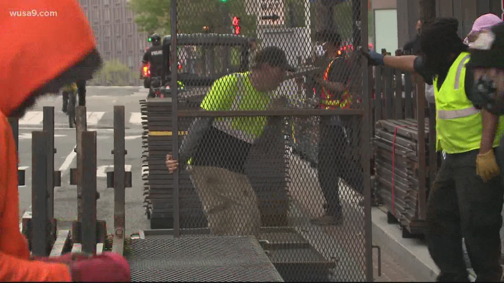 Some of the fencing is still in place. The Secret Service will determine when all of the barriers will be removed.