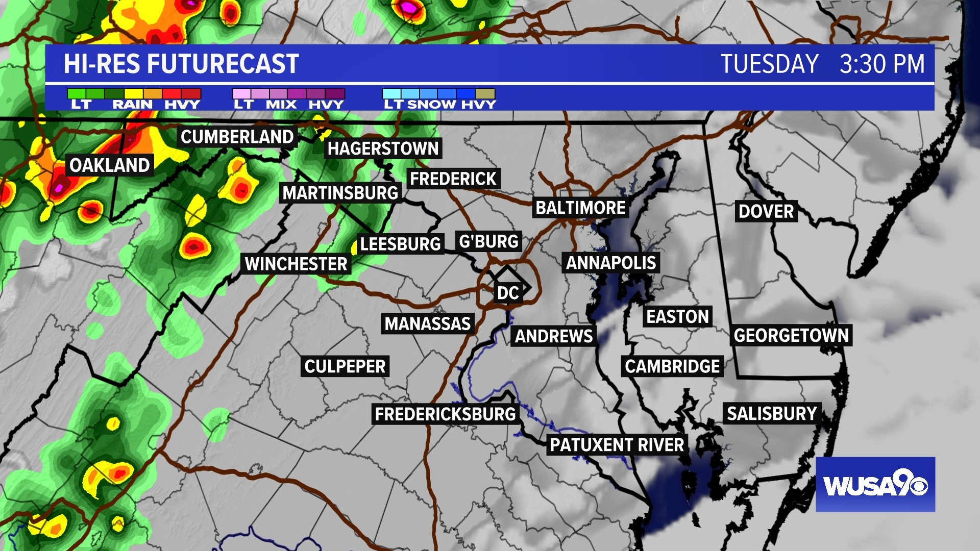 Here's when we'll see rain, storms in the DMV Tuesday | wusa9.com