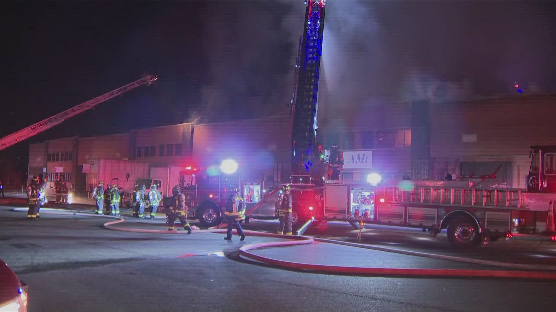 Two nights ago, we were live on the scene of this warehouse fire in Alexandria. The heavy flames damaged the building and businesses located there.