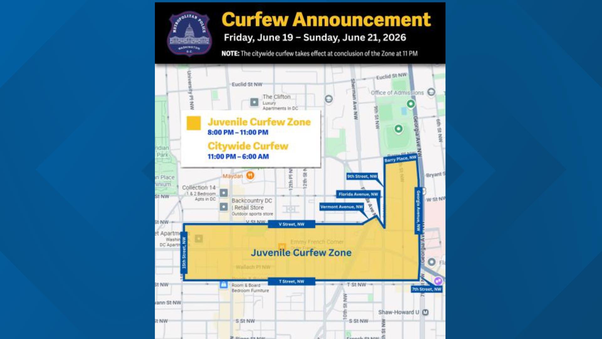 MPD sets juvenile curfew zone in U Street corridor after recent teen ...