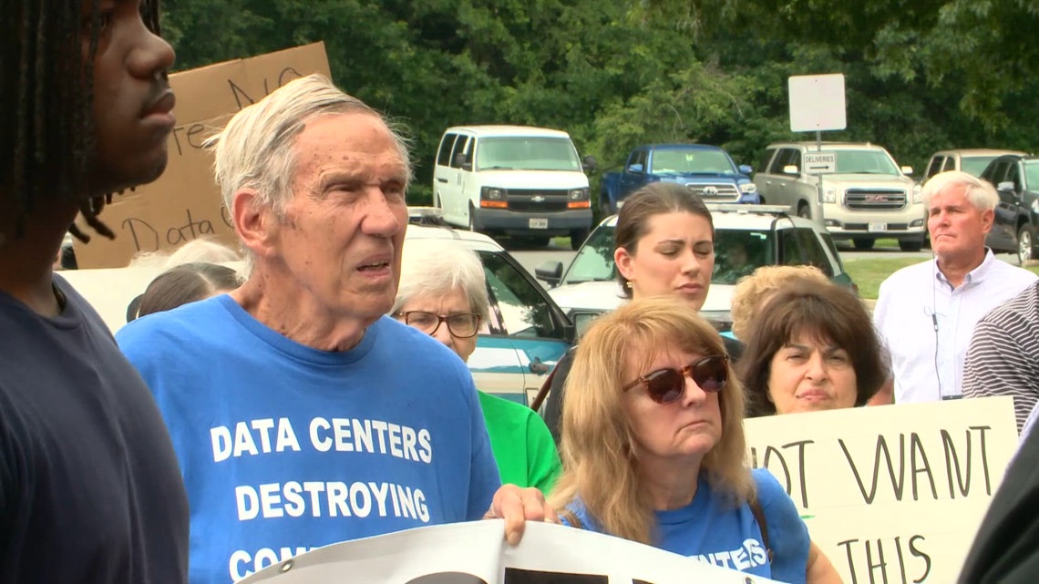 Hundreds protest as Prince William supervisors weigh largest data center project in county history