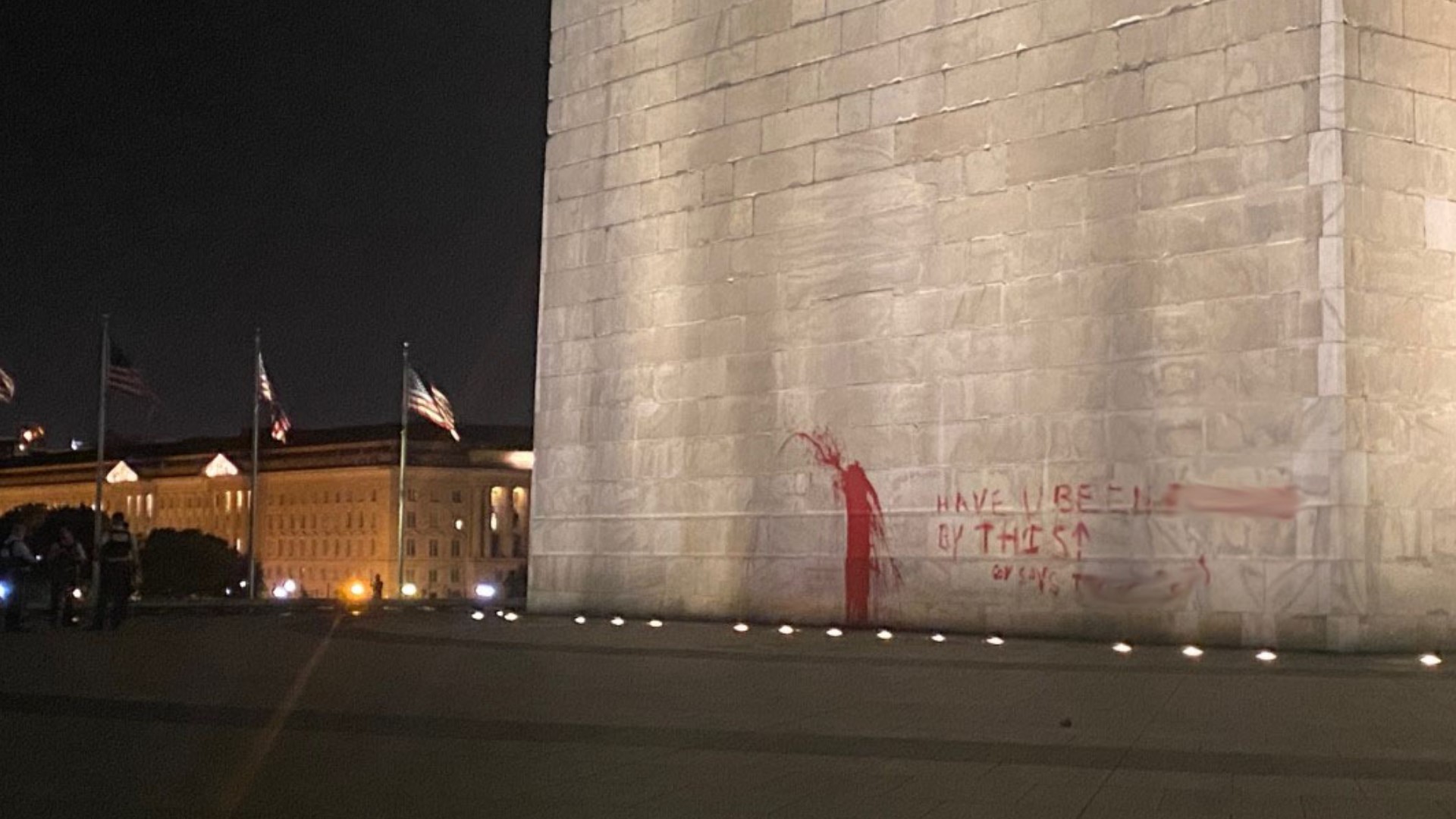 Man Vandalizes Washington Monument With Red Paint Police Say