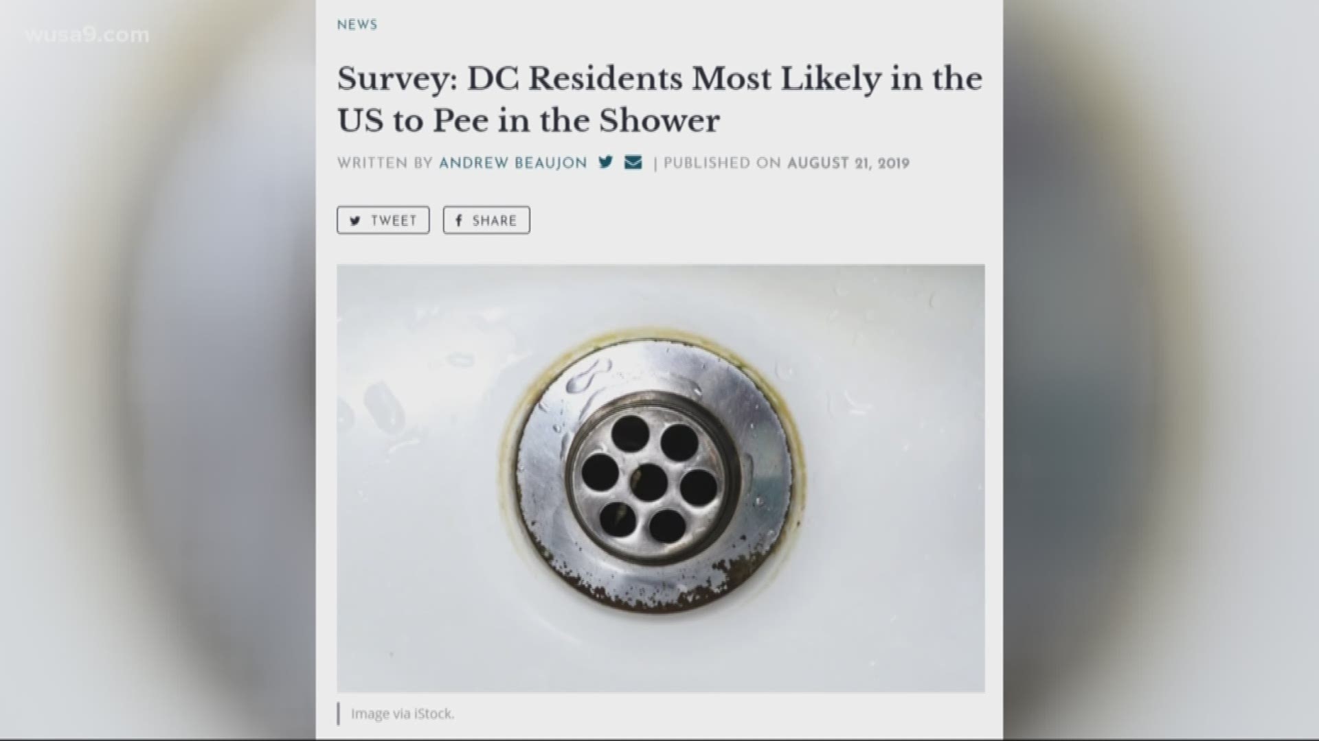 According to a national survey, D.C. residents are the most likely to pee in the shower, pick our noses, and pee in swimming pools. We are sure most of you all did two of these three already today. No judgement unless you're picking your nose while driving -- that's just gross.