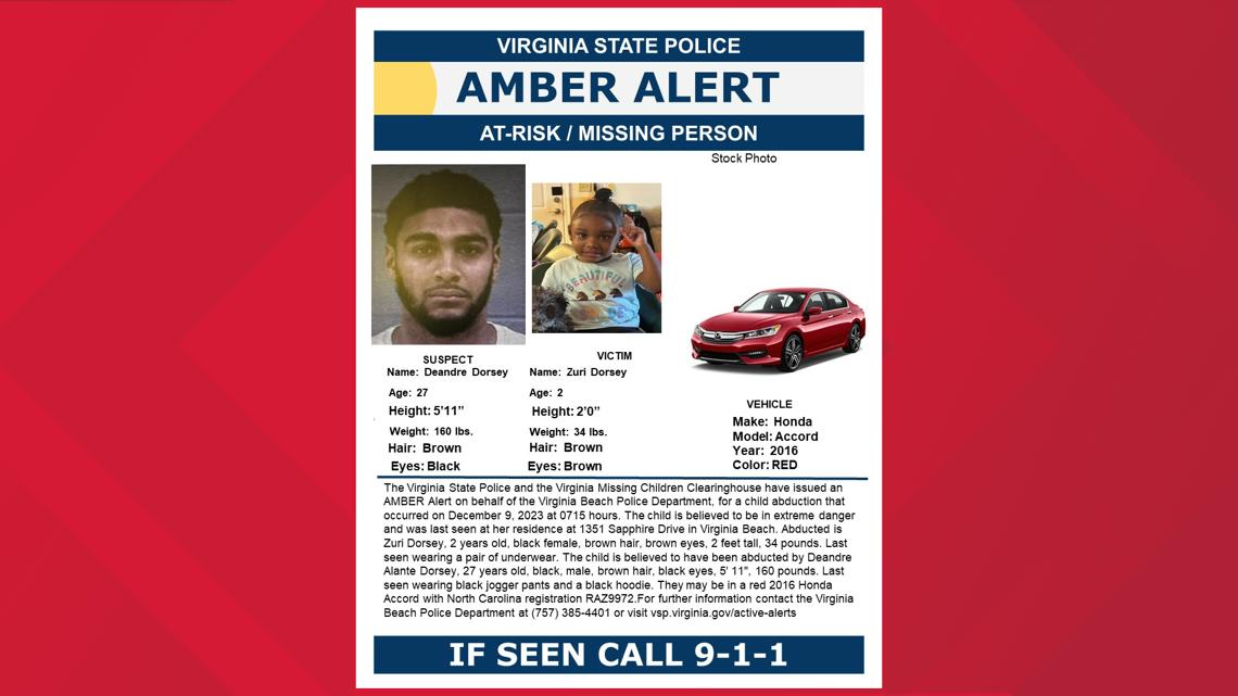 Virginia State Police issue AMBER Alert