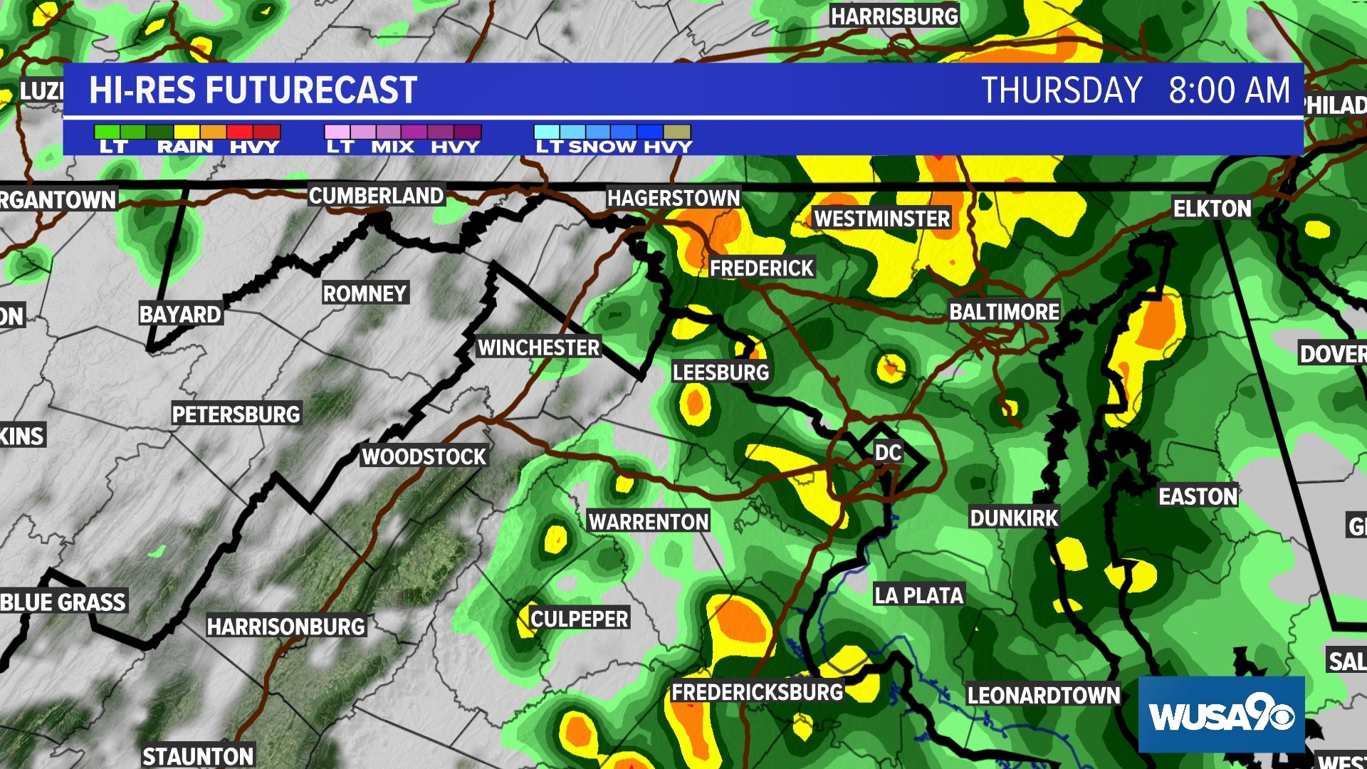 TIMELINE: Here's When We Will See Thursday Storms | Wusa9.com