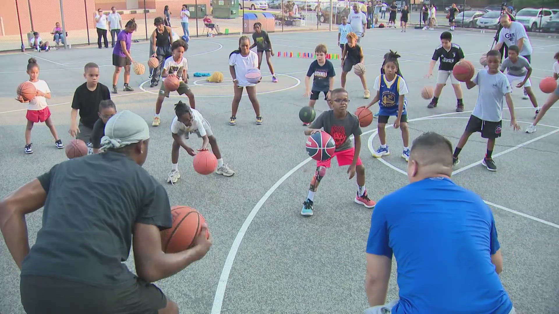 Hall of Fame player Patrick Ewing visited a basketball clinic in Scotland during its Juneteenth festival.