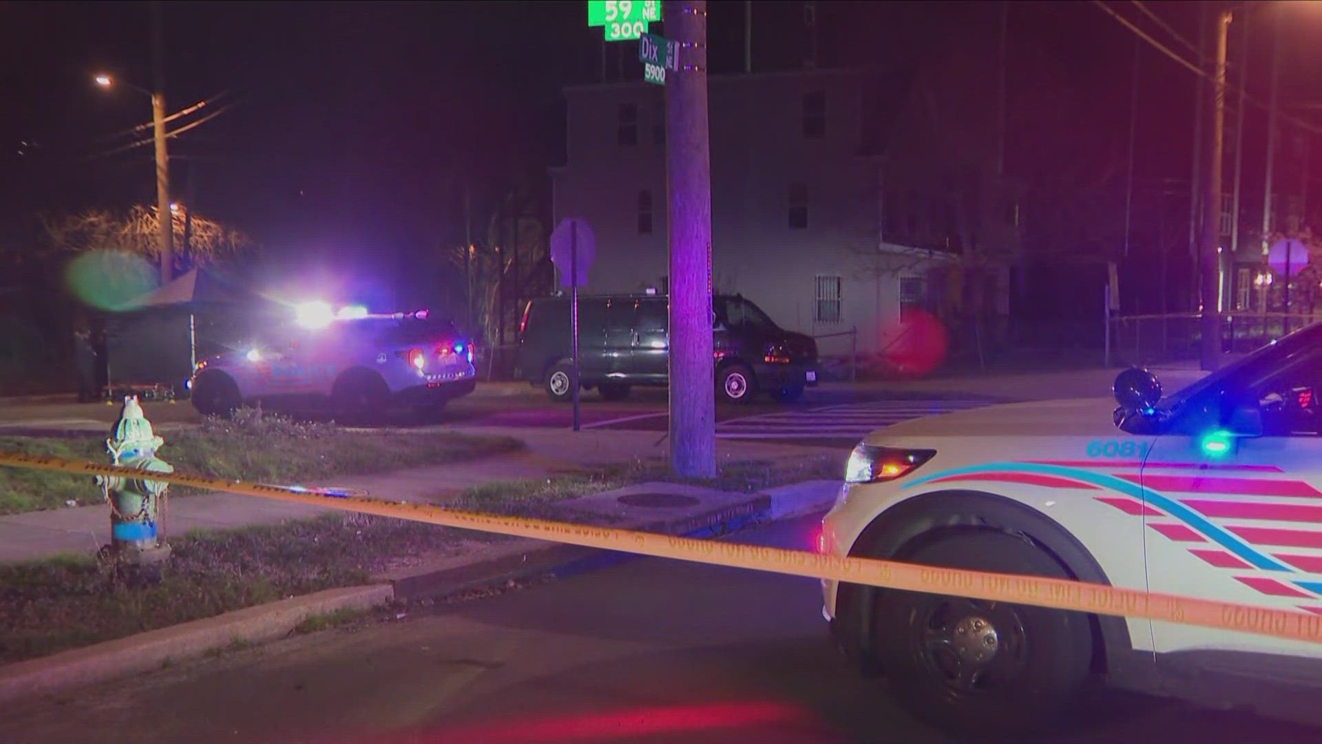 The Dix Street shooting happened just a mile away from where three people were shot Thursday night.