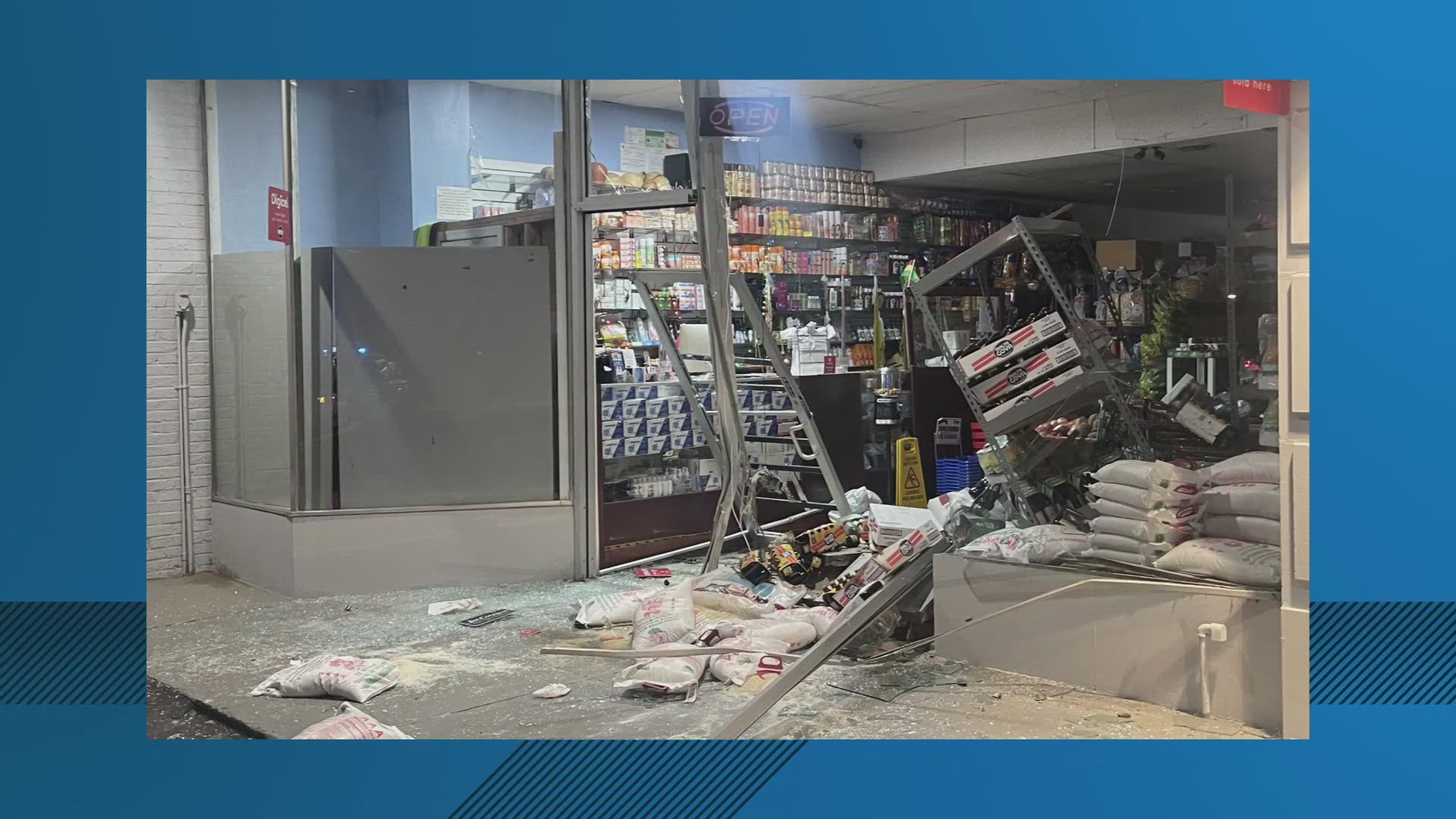 Montgomery County Police say overnight Thursday, suspects rammed a car through the front of Global International Grocery before stealing an ATM.