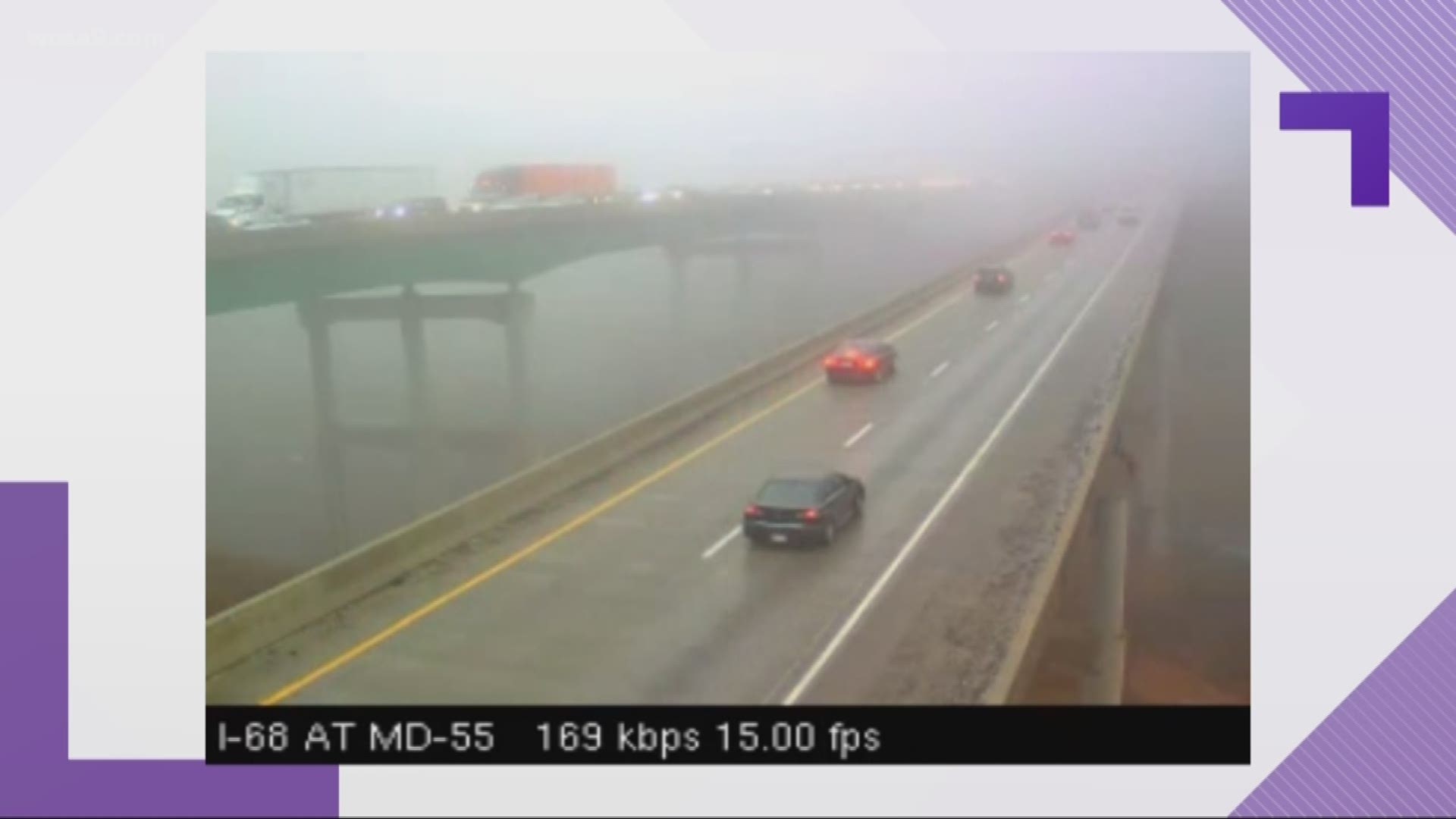 Maryland State Police said the accident on Sunday was due to fog, and that there were 58 cars involved in 29 separate collisions.  Roads have since been reopened.