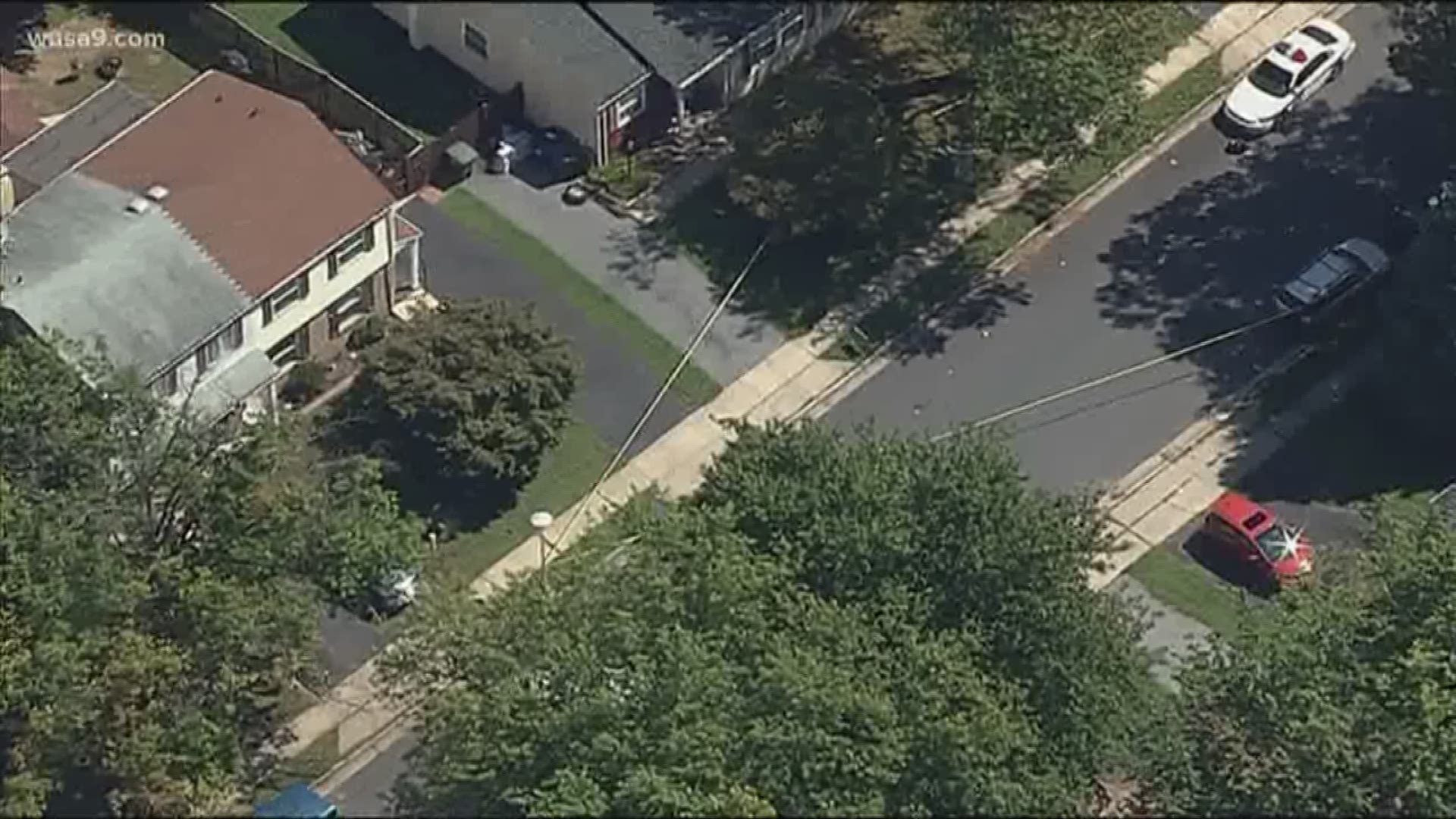 Some tense moments in Frederick, Maryland today during the first day of school. Sky 9 was over the scene on Heather Ridge Drive where there was a shooting. Two nearby schools were briefly placed under lockdown.