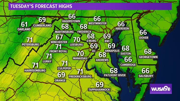 Washington Dc Weather On Wusa9 In Dry Weather Hangs On Until Friday Strong Storms Possible