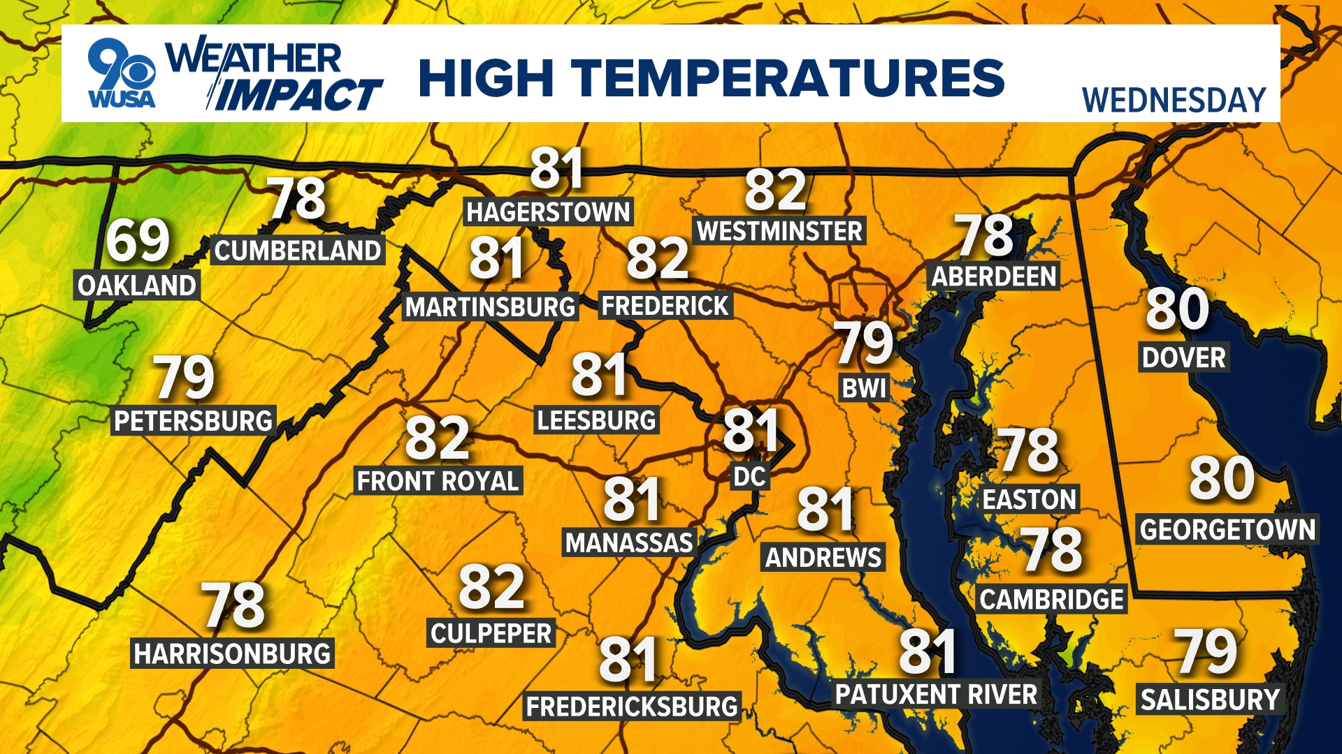 Wednesday could feature record breaking high temperatures!