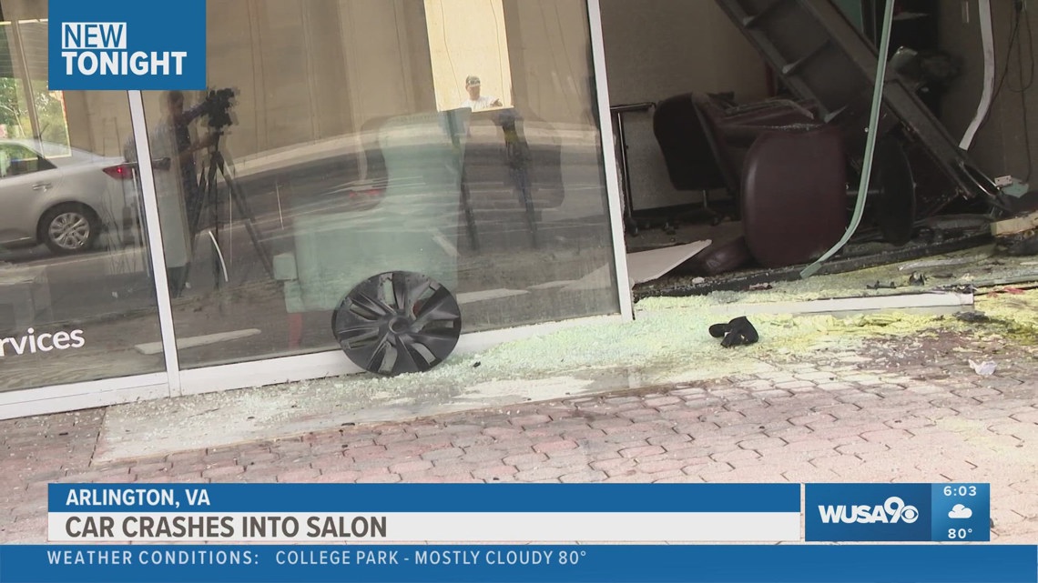 'I thought I died' | Car crashes into Arlington salon, driver ...