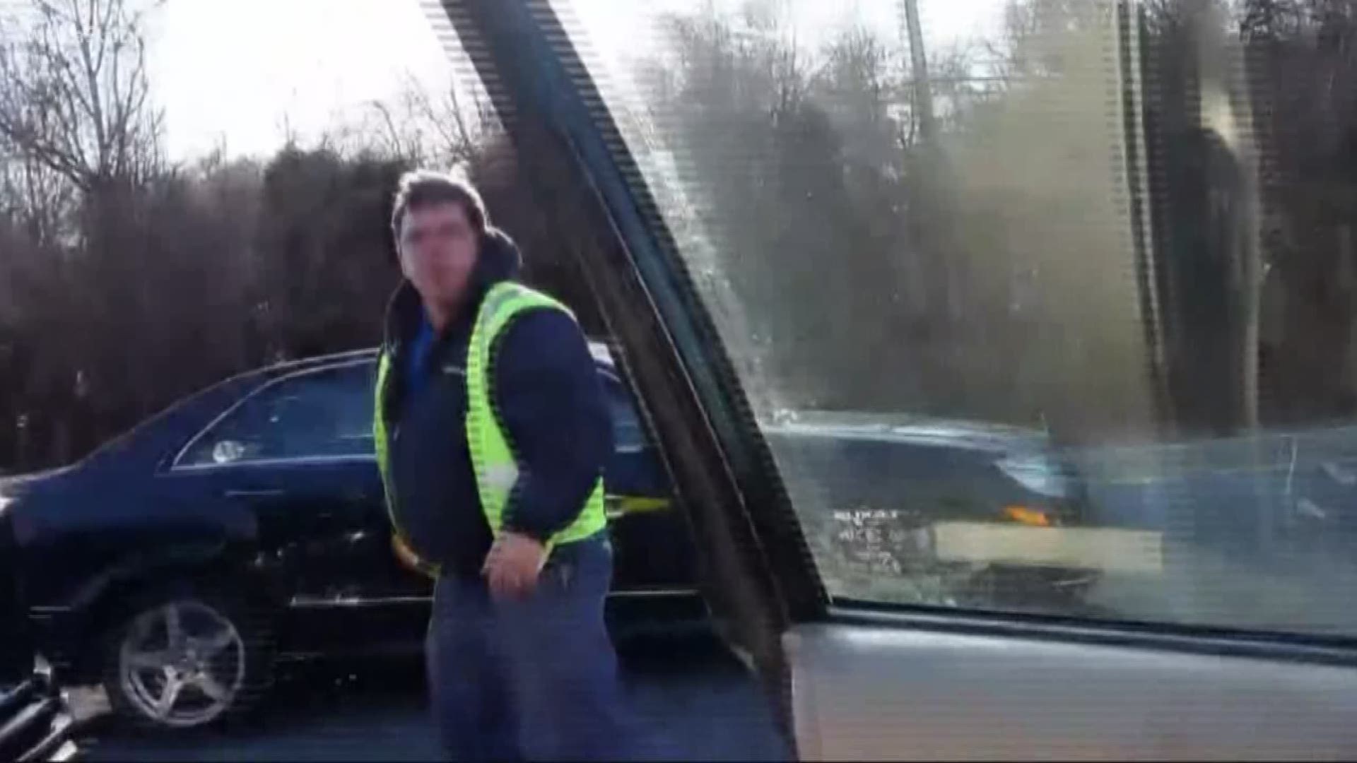 This road rage video captured in Maryland ... is getting a lot of attention on Twitter. More than 375 thousand views and counting. Our Jess Arnold met up with the driver behind the camera to hear from him directly about what led up to this explosive moment.