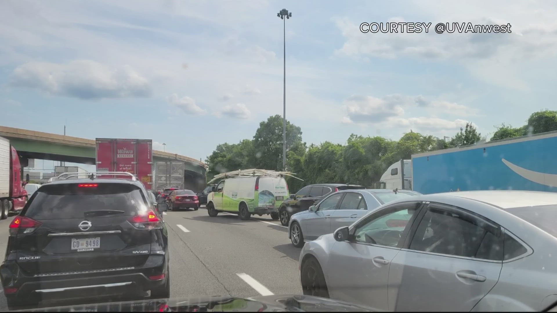 All lanes of I-95 at Fairfax County Parkway near Newington have reopened, according to VDOT officials.