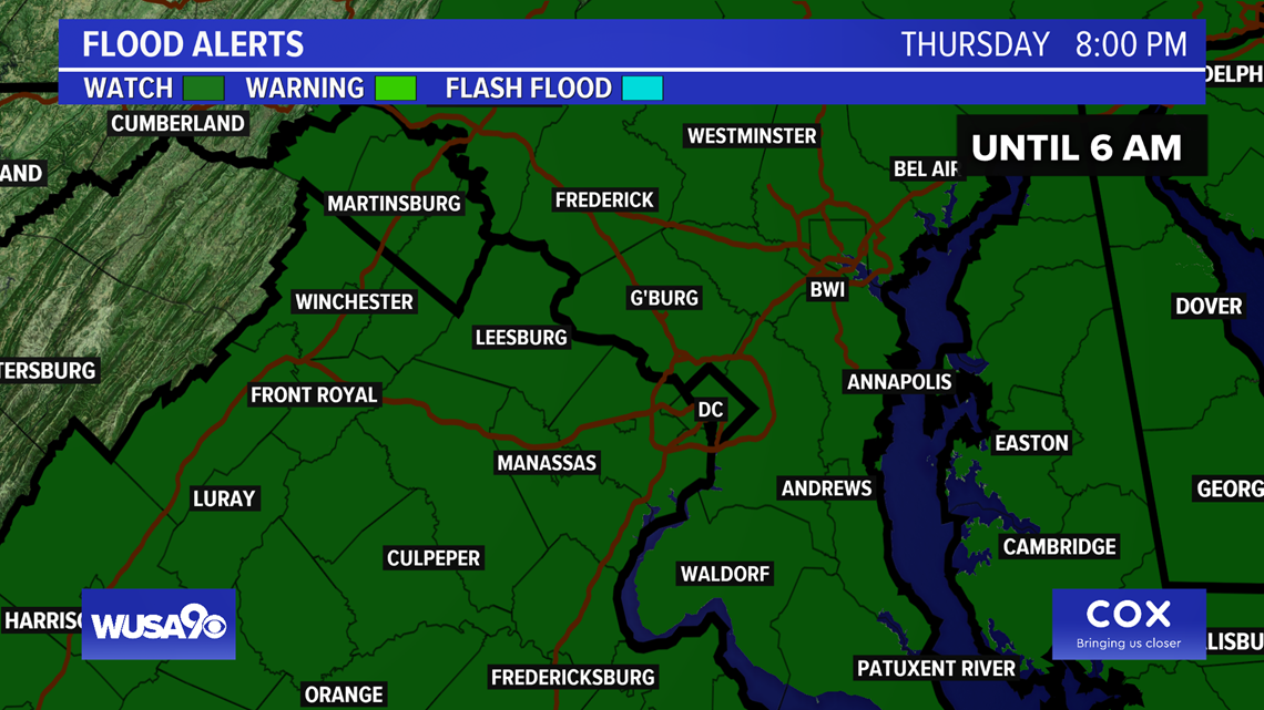 Here's the latest DC weather forecast
