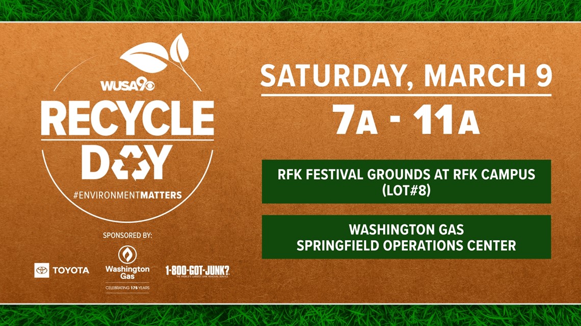 Join WUSA9 recycle day on March 9