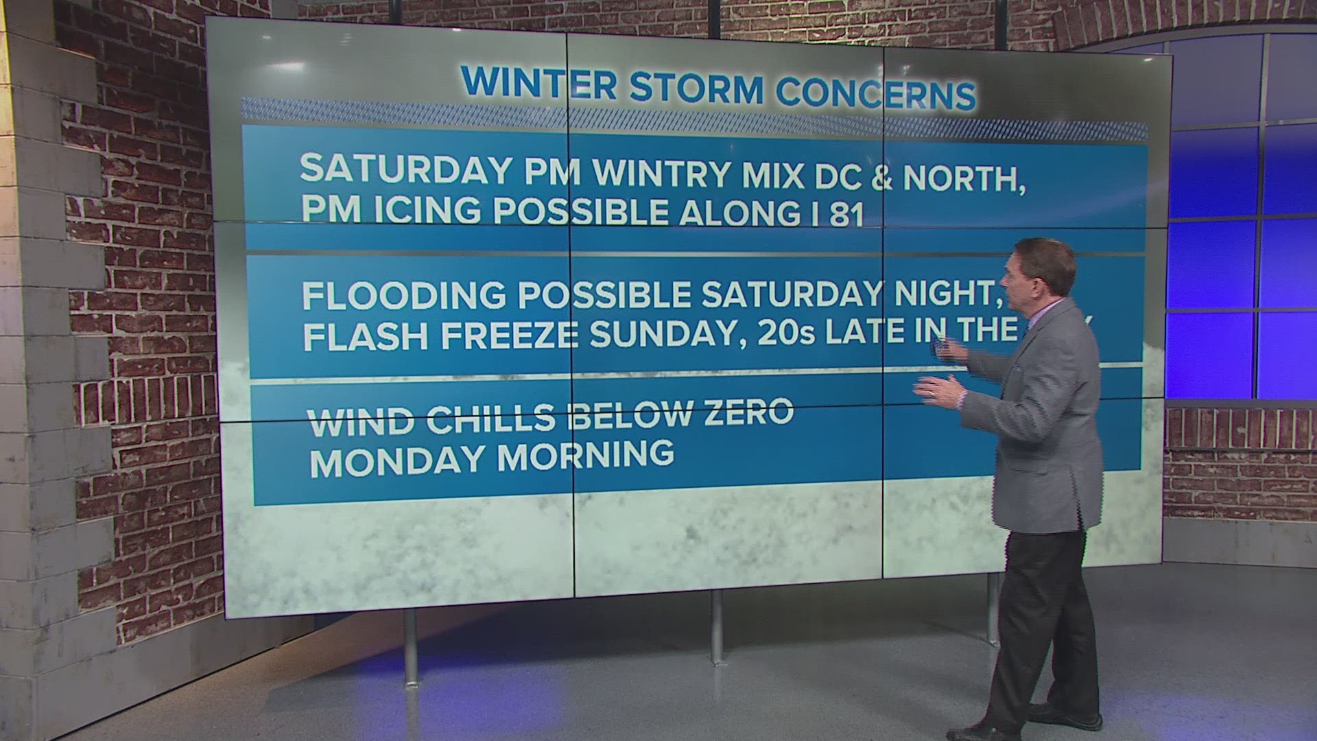 Meteorologist Topper Shutt has the latest on the weekend's wintry mix.