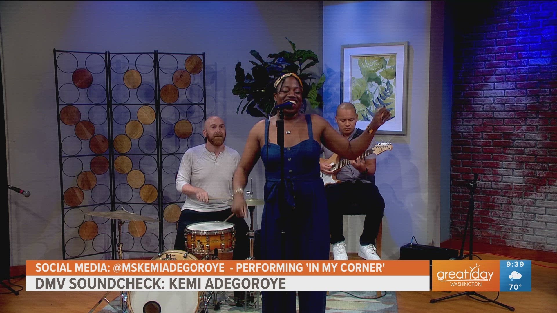 Kemi Adegoroye performs 'In My Corner' in the DMV Soundcheck on Great Day Washington.