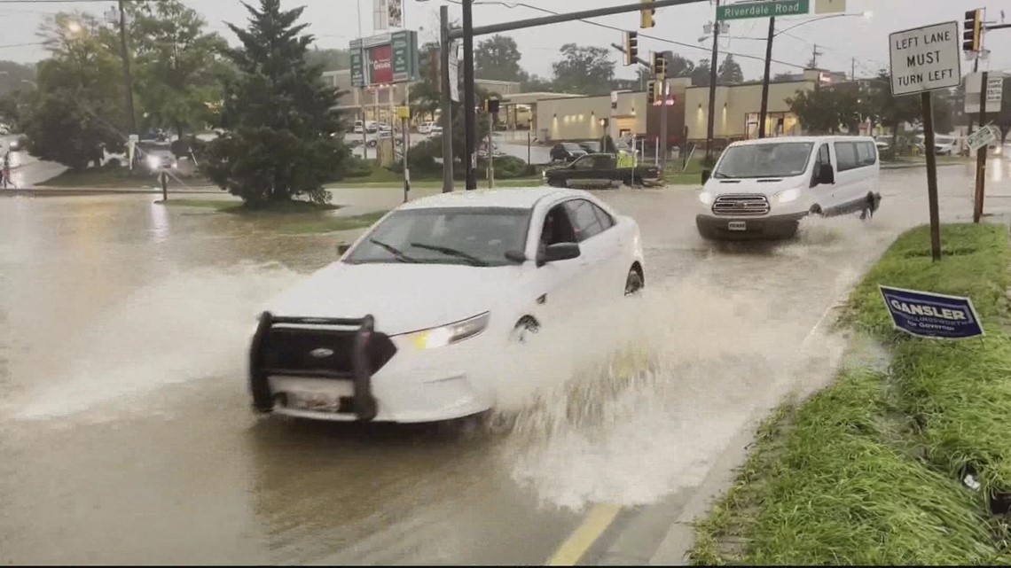 Flooding covers the DC area as storms strike Wednesday