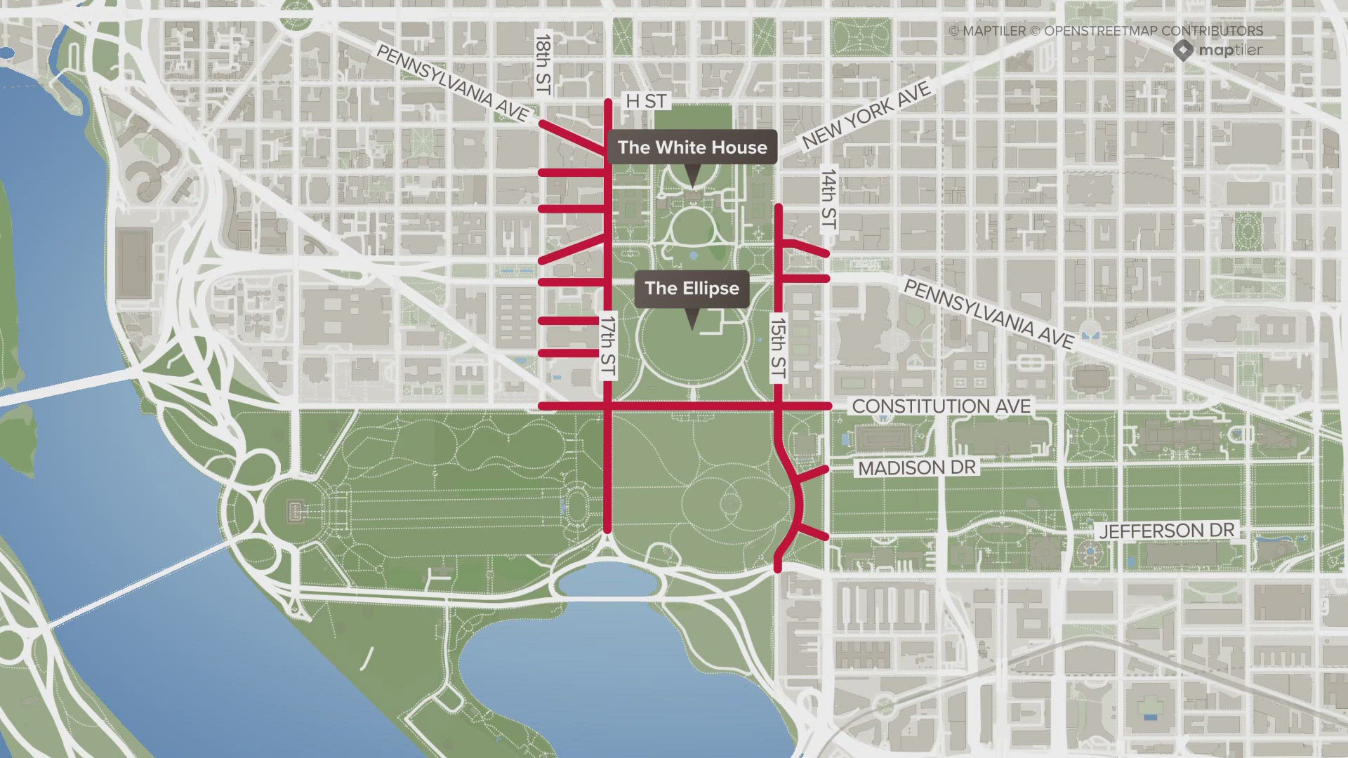 DC Police announced various road closures that will be put in place during Harris' event, which will start at 7:15 p.m. but will be open to the public at 3 p.m.