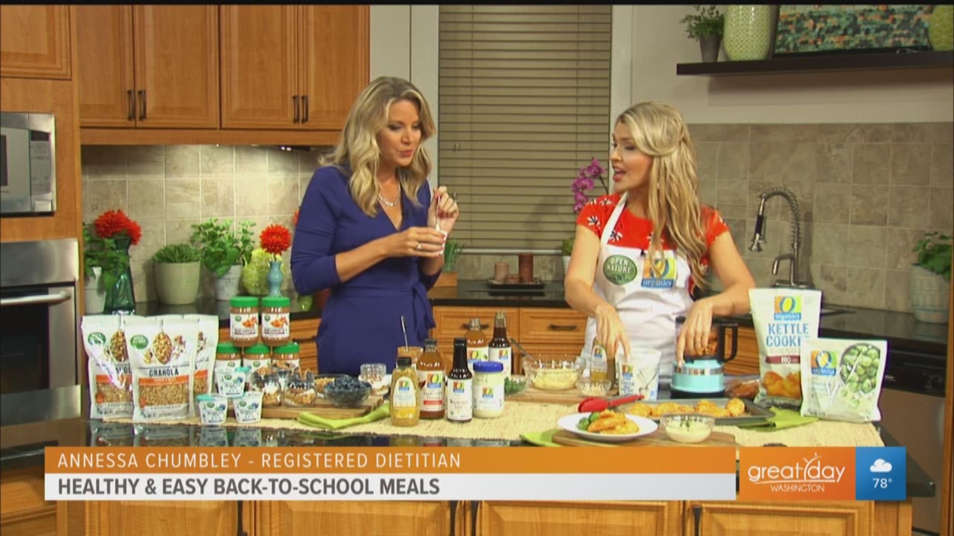 Registered Dietitian Annessa Chumbley has whipped up some exciting and healthy back-to-school recipes that kids and parents alike will love. Using high-quality, affordable Open Nature products which are free from artificial flavors and preservatives and USDA certified organic items from O Organics, found exclusively at Safeway, making a quick and tasty meal for the whole family has never been easier.  This segment is sponsored by Safeway.