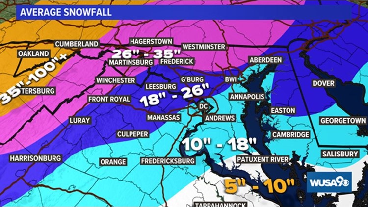 How much snow will DC, Maryland and Virginia get this year? | wusa9.com